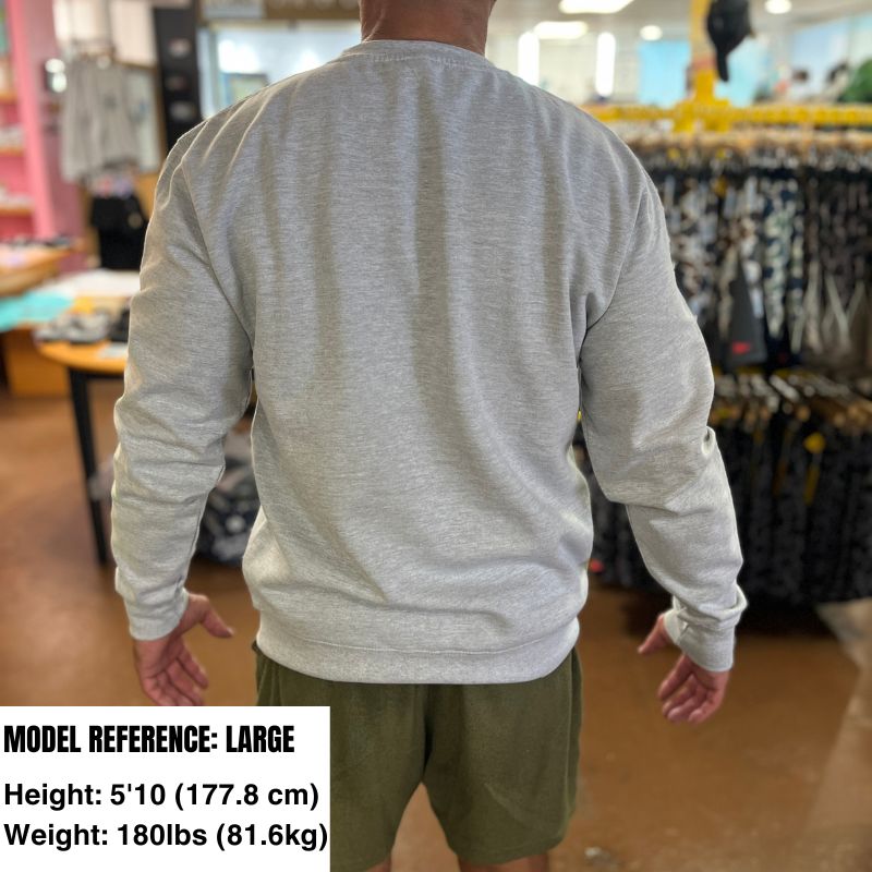 HawaiianSouthShore Sweater James Surfer2 (Small - XLarge) Grey - Must - Have for Surfers