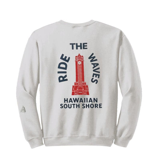 HawaiianSouthShore Sweater Tower (Small - 2XLarge) Grey - Must - Have for Surfers