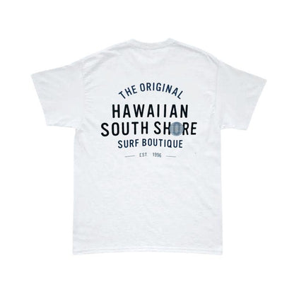 HawaiianSouthShore T-Shirt 1996N Made in Hawaii (Small - XLarge) White - Must - Have for Surfers