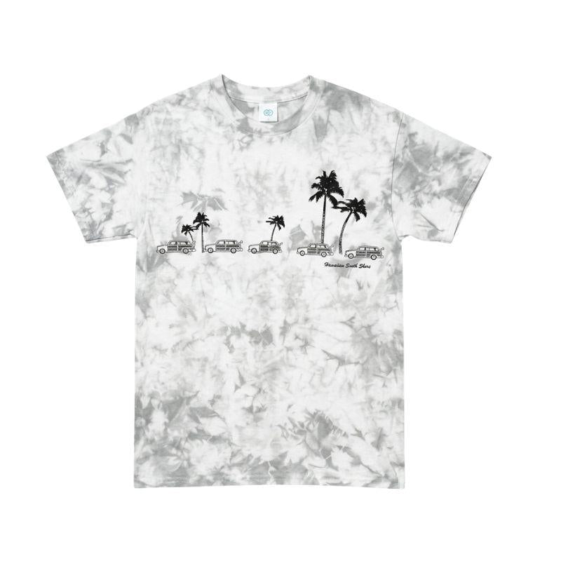 HawaiianSouthShore T-Shirt Car & Palm Dove Made in Hawaii (Small-Large) White - Must-Have for Surfers