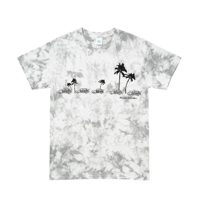 HawaiianSouthShore T-Shirt Car & Palm Dove Made in Hawaii (Small-Large) White - Must-Have for Surfers