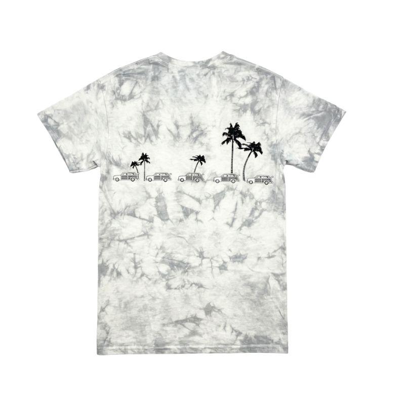 HawaiianSouthShore T-Shirt Car & Palm Dove Made in Hawaii (Small-Large) White - Must-Have for Surfers