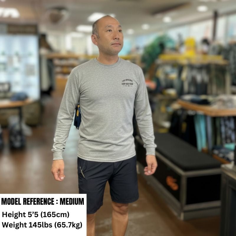 HawaiianSouthShore T-Shirt Long Sleeves 1996 Made in Hawaii (Small - XLarge) Grey - Must - Have for Surfers