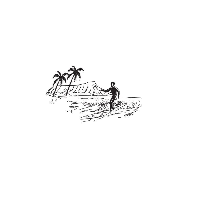 HawaiianSouthShore T-Shirt Nostalgic Made in Hawaii (Small-XLarge) White - Must-Have for Surfers