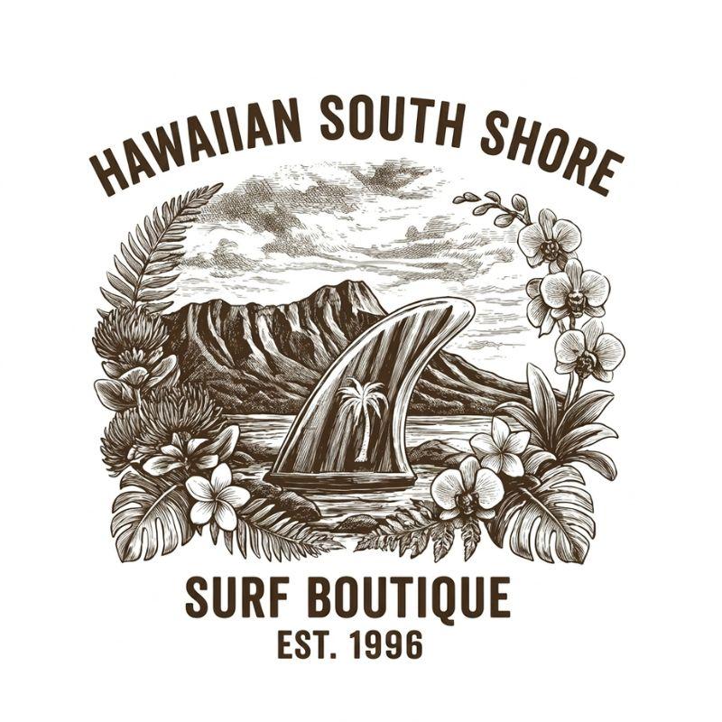 HawaiianSouthShore T-Shirt Nostalgic Made in Hawaii (Small-XLarge) White - Must-Have for Surfers