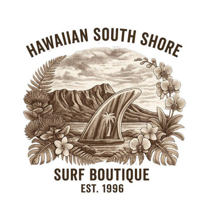 HawaiianSouthShore T-Shirt Nostalgic Made in Hawaii (Small-XLarge) White - Must-Have for Surfers