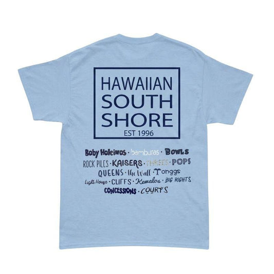 HawaiianSouthShore T-Shirt SURFPOINT Made in Hawaii (Large - Xlarge) Athletic Blue - Must - Have for Surfers