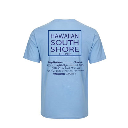 HawaiianSouthShore T-Shirt SURFPOINT Made in Hawaii (Large - Xlarge) Athletic Blue - Must - Have for Surfers