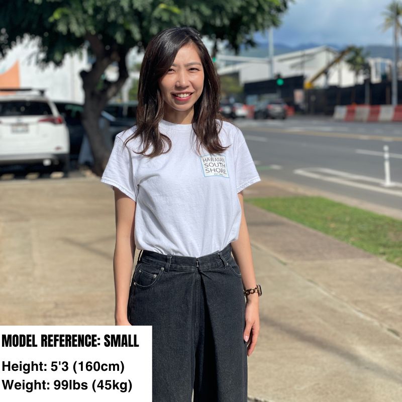 HawaiianSouthShore T-Shirt SURFPOINT Made in Hawaii (Small - 2XL) White Navy - Must - Have for Surfers