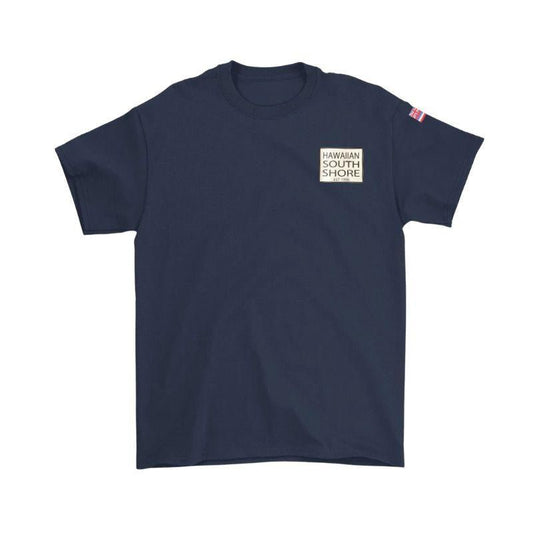 HawaiianSouthShore T-Shirt SURFPOINT Made in Hawaii (Small - 2XLarge) Navy White - Must - Have for Surfers