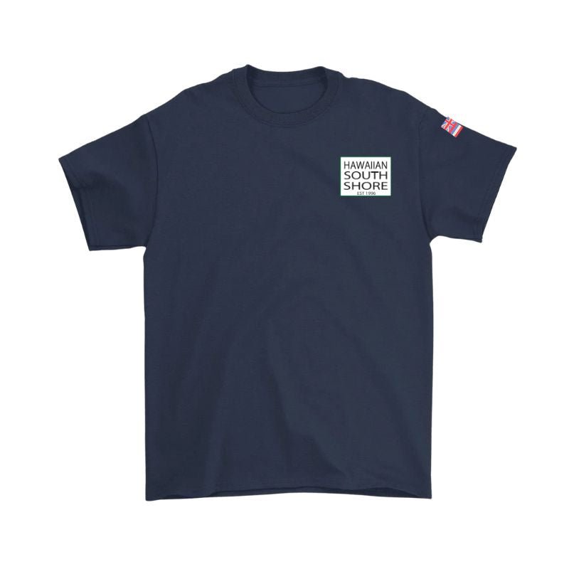 HawaiianSouthShore T-Shirt SURFPOINT Made in Hawaii (Small - 2XLarge) Navy White - Must - Have for Surfers