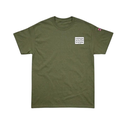 HawaiianSouthShore T-Shirt SURFPOINT Made in Hawaii (Small - Large) Military Green - Must - Have for Surfers