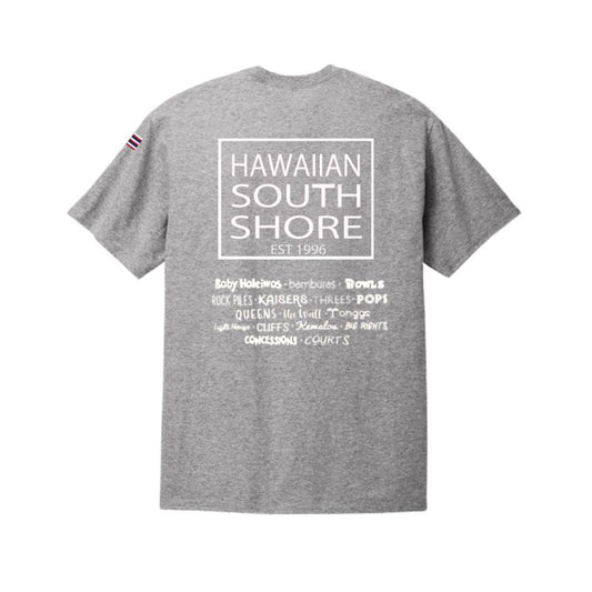 HawaiianSouthShore T-Shirt SURFPOINT Made in Hawaii (Small - XXLarge) Heather Grey - Must - Have for Surfers