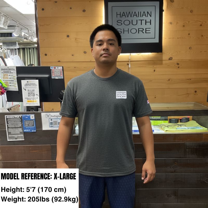 HawaiianSouthShore T-Shirt SURFPOINT Made in Hawaii (XL) Heather Navy - Must - Have for Surfers