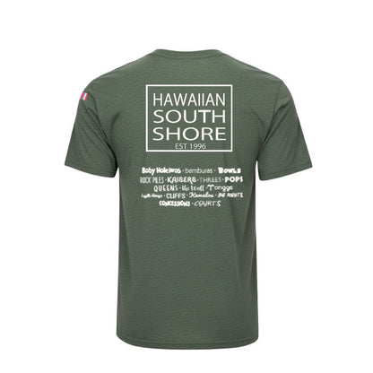 HawaiianSouthShore T-Shirt SURFPOINT Made in Hawaii (Xlarge) Heather Army - Must - Have for Surfers