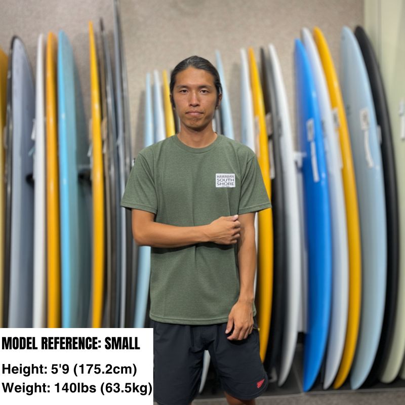 HawaiianSouthShore T-Shirt SURFPOINT Made in Hawaii (Xlarge) Heather Army - Must - Have for Surfers