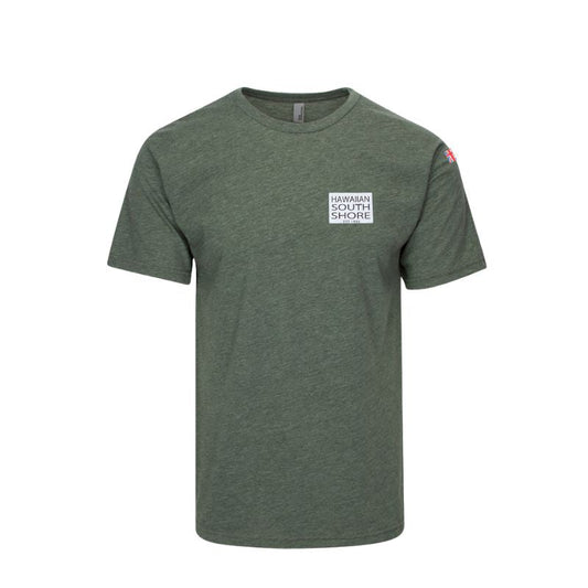 HawaiianSouthShore T-Shirt SURFPOINT Made in Hawaii (Xlarge) Heather Army - Must - Have for Surfers