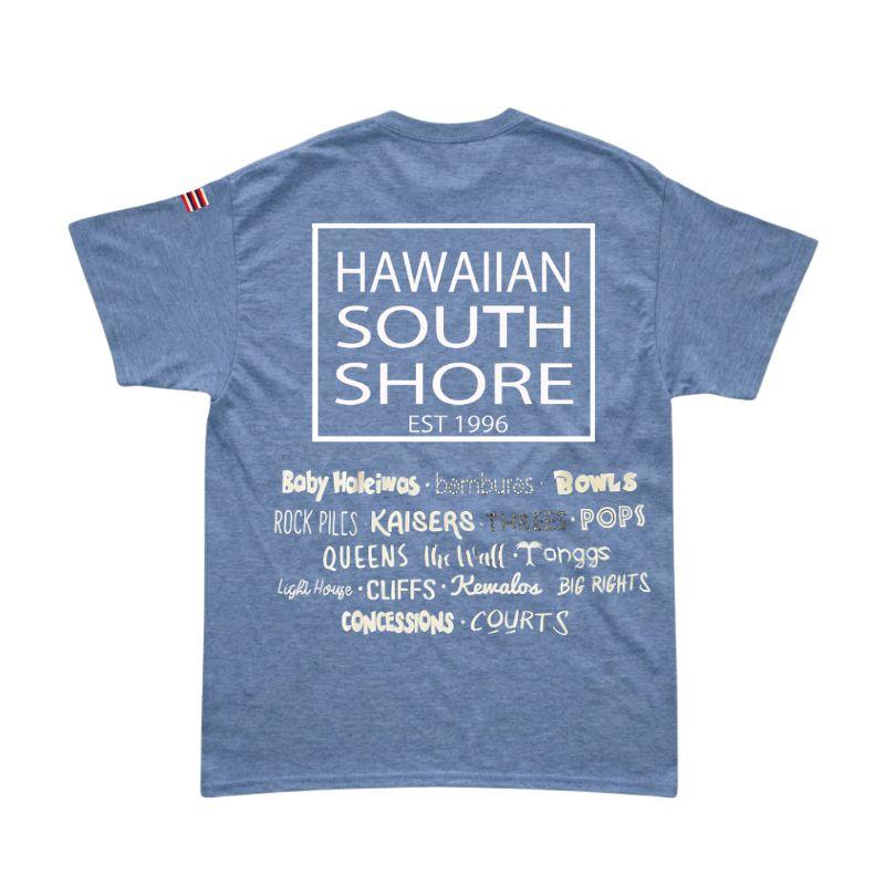 HawaiianSouthShore T-Shirt SURFPOINT Made in Hawaii (XLarge) Heather Navy - Must - Have for Surfers