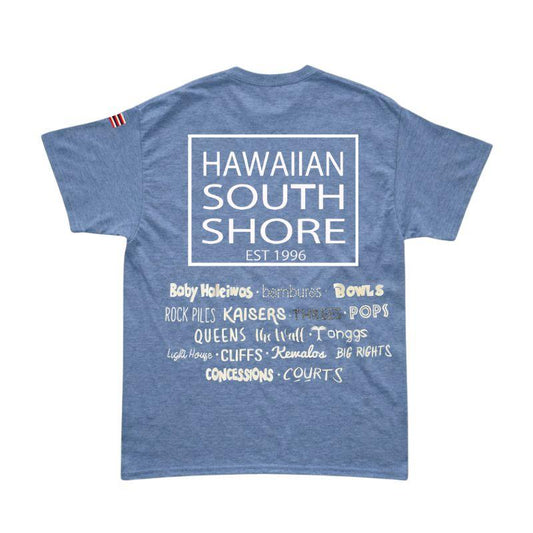 HawaiianSouthShore T-Shirt SURFPOINT Made in Hawaii (XLarge) Heather Navy - Must - Have for Surfers
