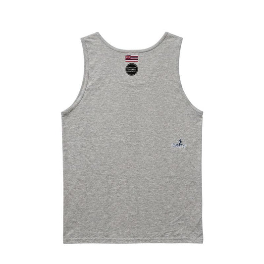 HawaiianSouthShore Tank Top JAMES SURFER (Small - XLarge) Grey - Must - Have for Surfers