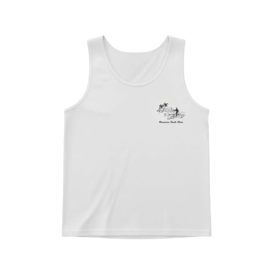 HawaiianSouthShore Tank Top Retro (Small - XXLarge) White - Must - Have for Surfers
