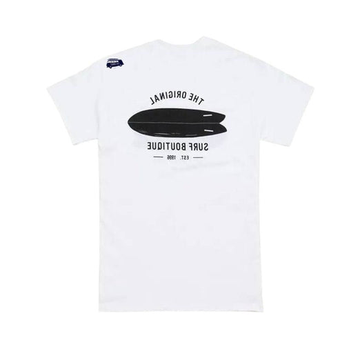 Hawaiian South Shore Twin Board T-Shirt White Made in Hawaii