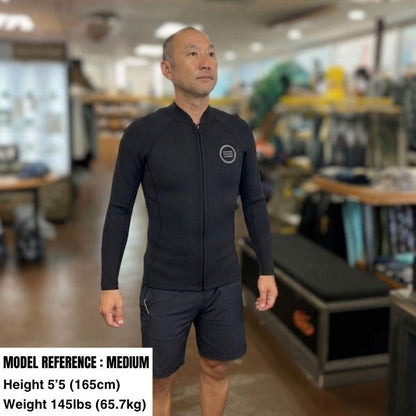 HawaiianSouthShore Wetsuit NBR2 Front Zip 2mm (Small-2XLarge) Black - Must-Have for Surfers
