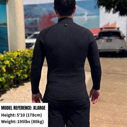 HawaiianSouthShore Wetsuit NBR2 Front Zip 2mm (Small-2XLarge) Black - Must-Have for Surfers