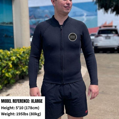 HawaiianSouthShore Wetsuit NBR2 Front Zip 2mm (Small-2XLarge) Black - Must-Have for Surfers