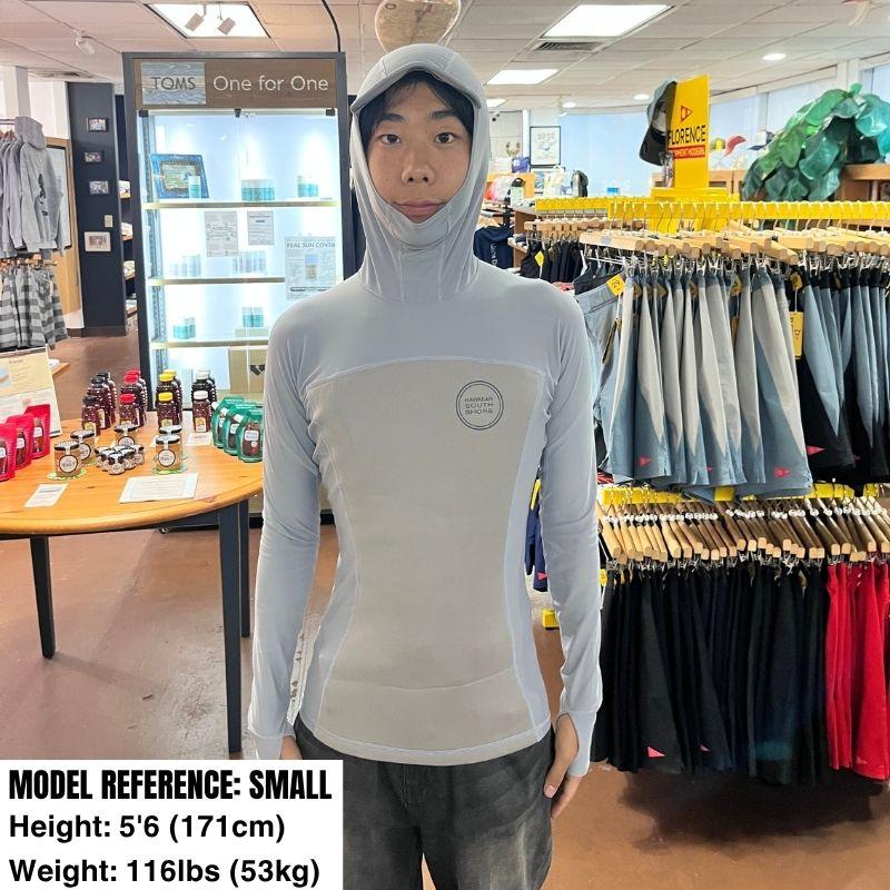 HSS Men's Hybrid Hooded Wet/RashGuard (S-XXL) Grey - Must-Have for Surfers