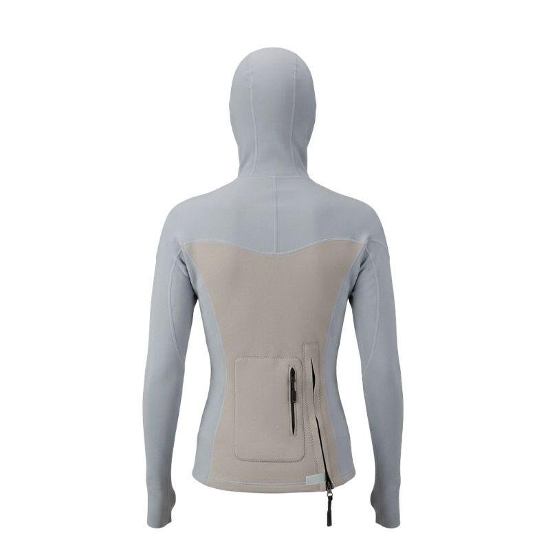HSS Men's Hybrid Hooded Wet/RashGuard (S-XXL) Grey - Must-Have for Surfers