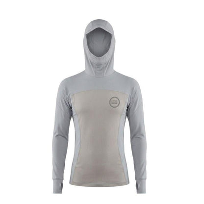 HSS Men's Hybrid Hooded Wet/RashGuard (S-XXL) Grey - Must-Have for Surfers