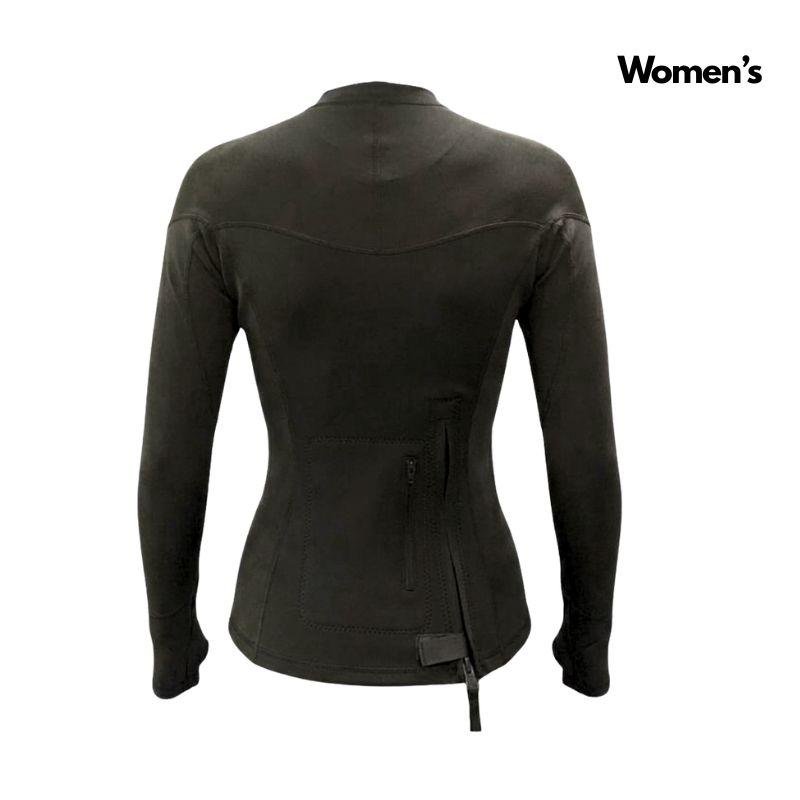 HSS Women's Hybrid Wet/RashGuard (S-XL) Black - Must-Have for Surfers