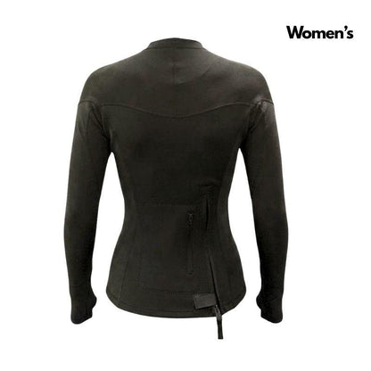 HSS Women's Hybrid Wet/RashGuard (S-XL) Black - Must-Have for Surfers