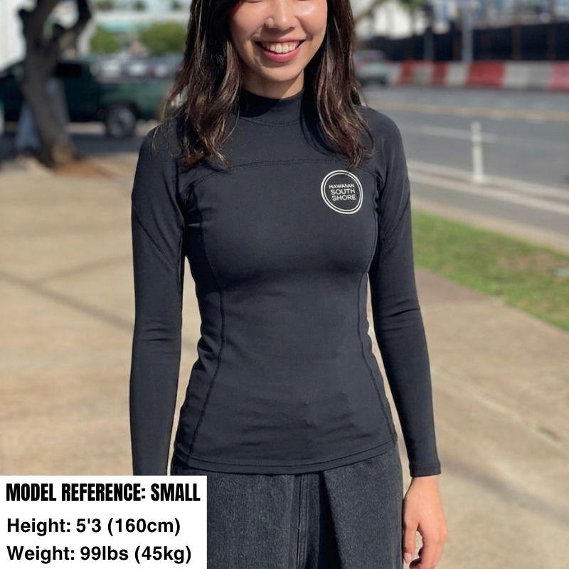 HSS Women's Hybrid Wet/RashGuard (Small-XLarge) Black - Must-Have for Surfers