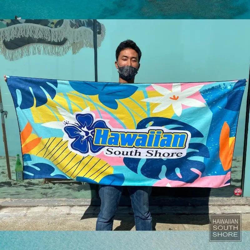 HwnSouthShore Beach Towel Floral Hawaiian Design beach Towel