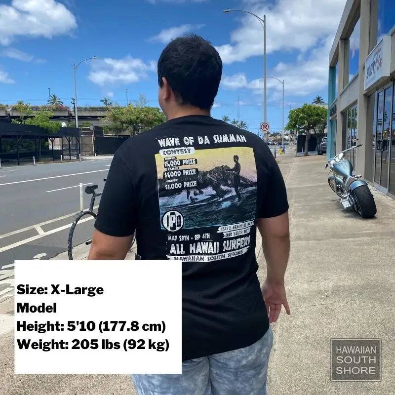 Shop IPD T-Shirt WAVE OF Da SUMMAH Small-XLarge Black| Hawaii