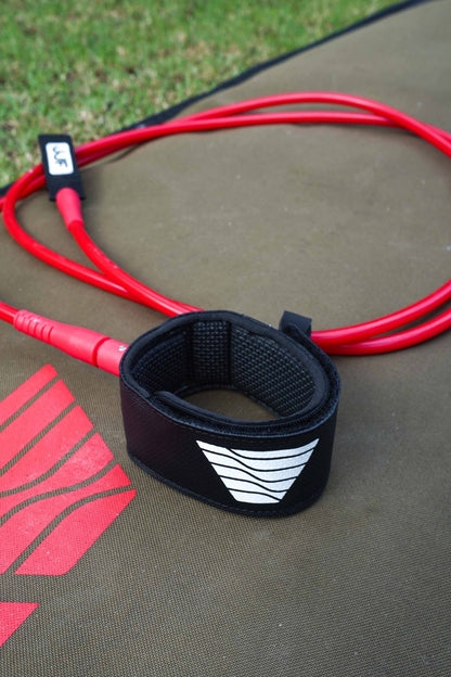 JJF Heavy Water 7' Leash - Night/Red (For Online Purchase Only) - Must - Have for Surfers