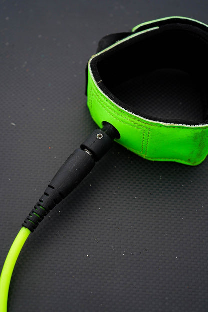 JJF Pro 5' Comp Leash - Hi Vis Green (For Online Purchase Only) - Must - Have for Surfers