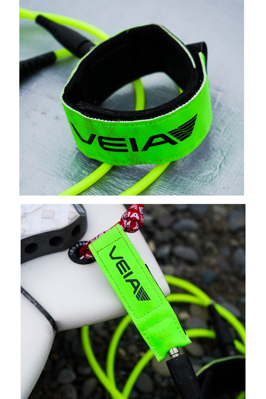 JJF Pro 5' Comp Leash - Hi Vis Green (For Online Purchase Only) - Must - Have for Surfers