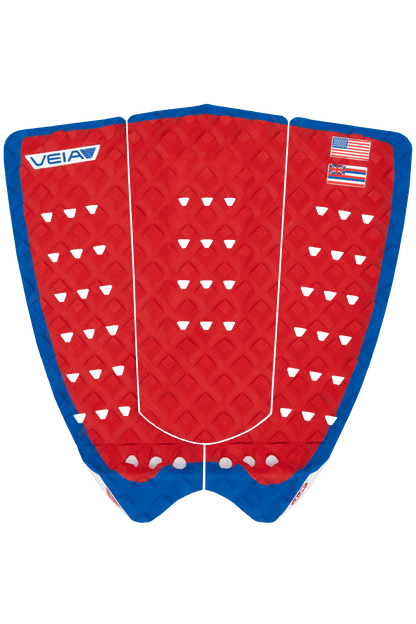 JJF USA Round Tail Pro Pad - USA Red/Blue (For Online Purchase Only) - Must - Have for Surfers
