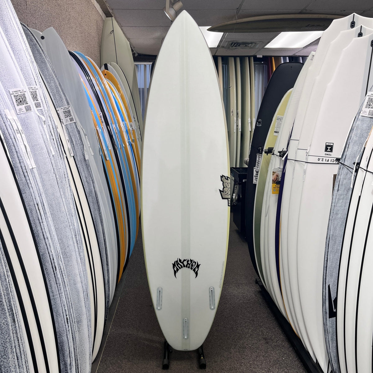 Lost Big Rig Driver Lightspeed II Round Squash 6'10 FUTURES surfboard, bottom