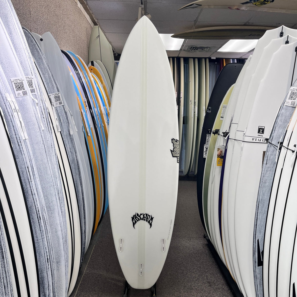 LOST Big Rig Driver Lightspeed II Round Tail 7'0 FCS II surfboard, bottom
