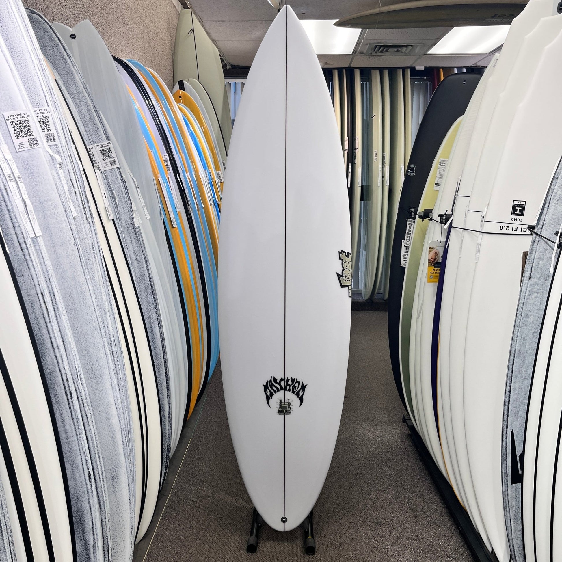 LOST Big Rig Driver PU Round Tail 6'5 FCS II surfboard, deck