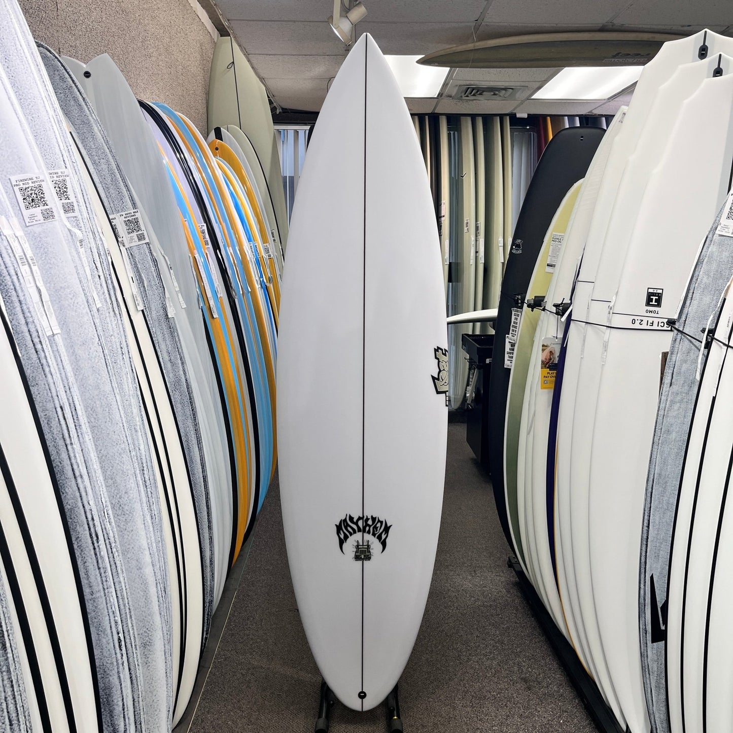 LOST Big Rig Driver PU Round Tail 6'6 FCS II surfboard, deck