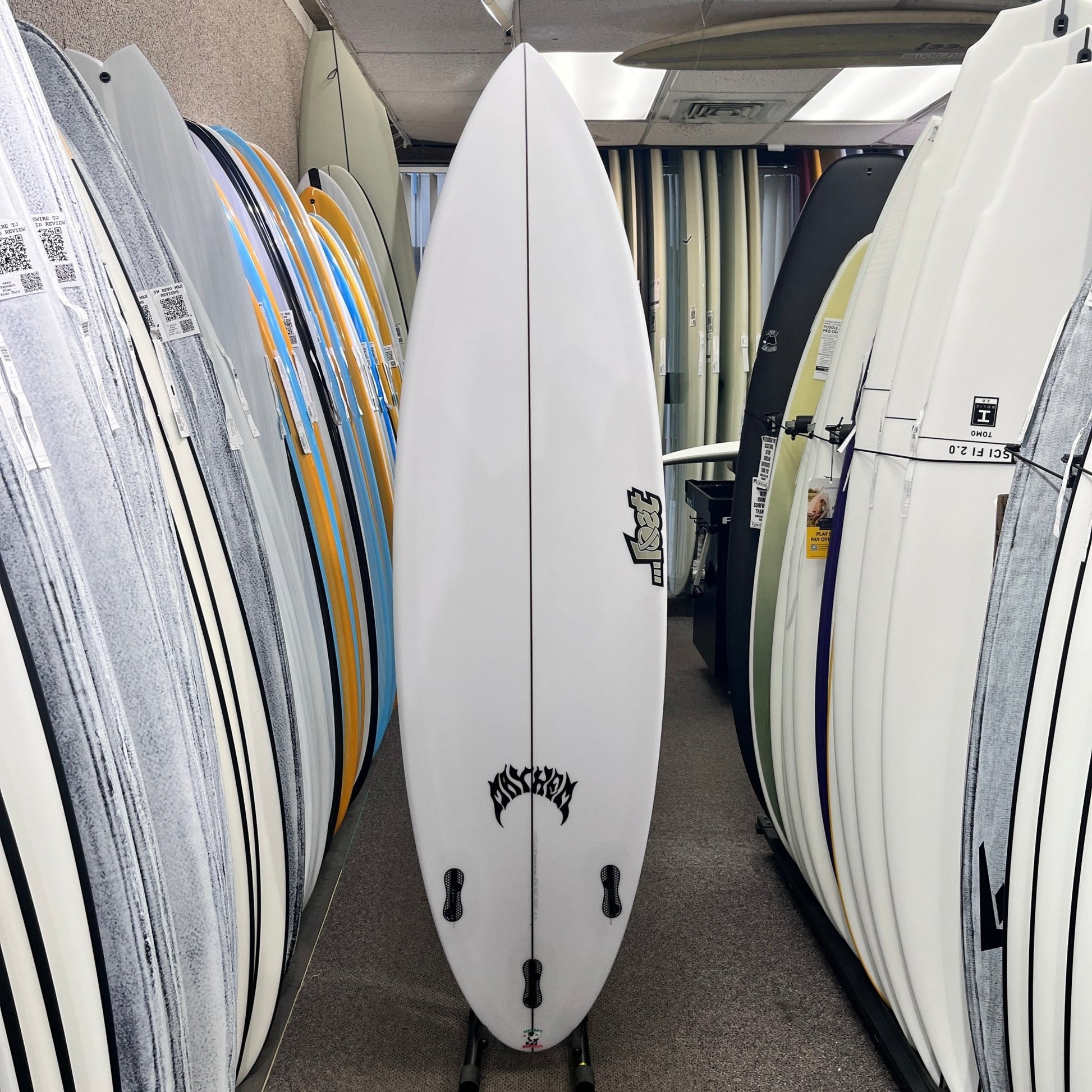 LOST Big Rig Driver PU Round Tail 6'6 FCS II surfboard, bottom