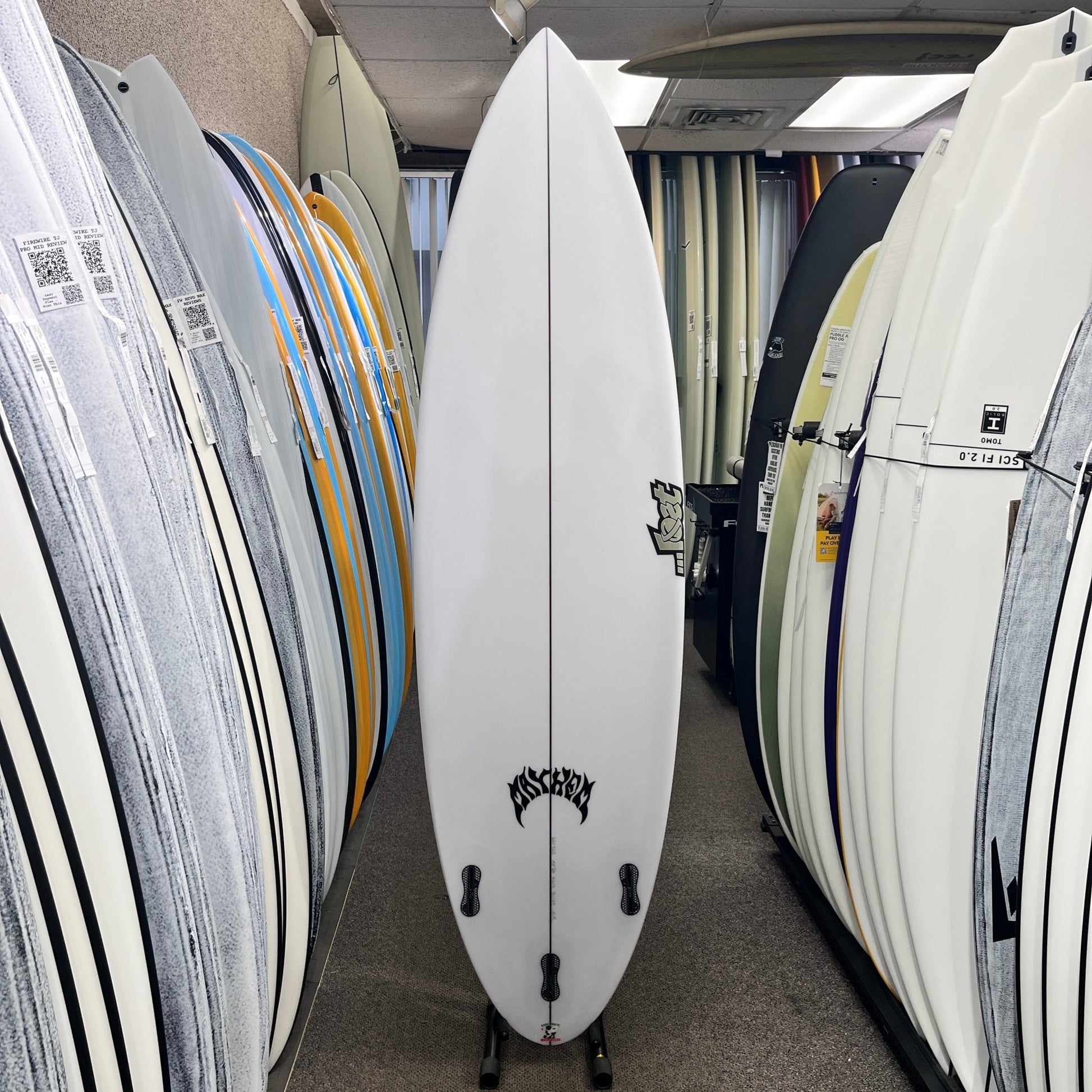 LOST Big Rig Driver PU Round Tail 6'8 FCS II surfboard, bottom
