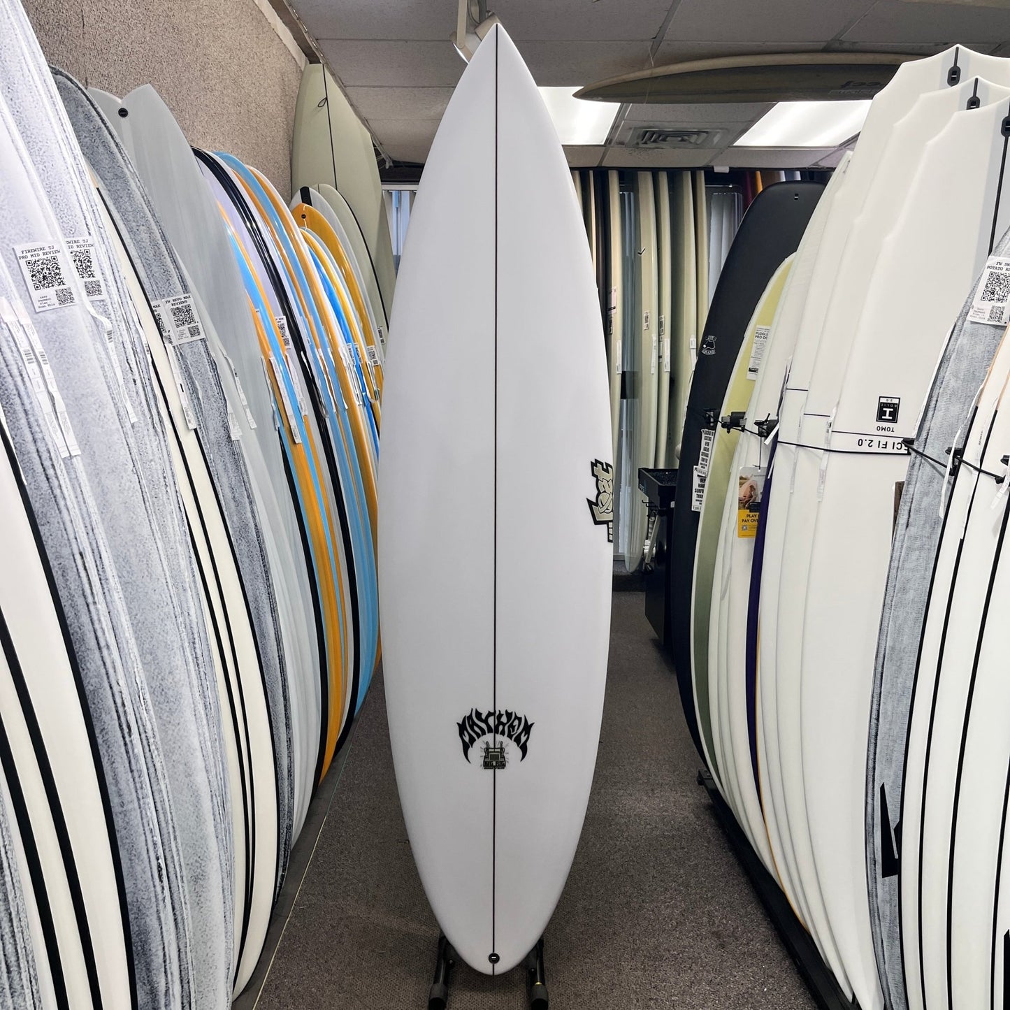 LOST Big Rig Driver PU Round Tail 6'8 FCS II surfboard, deck
