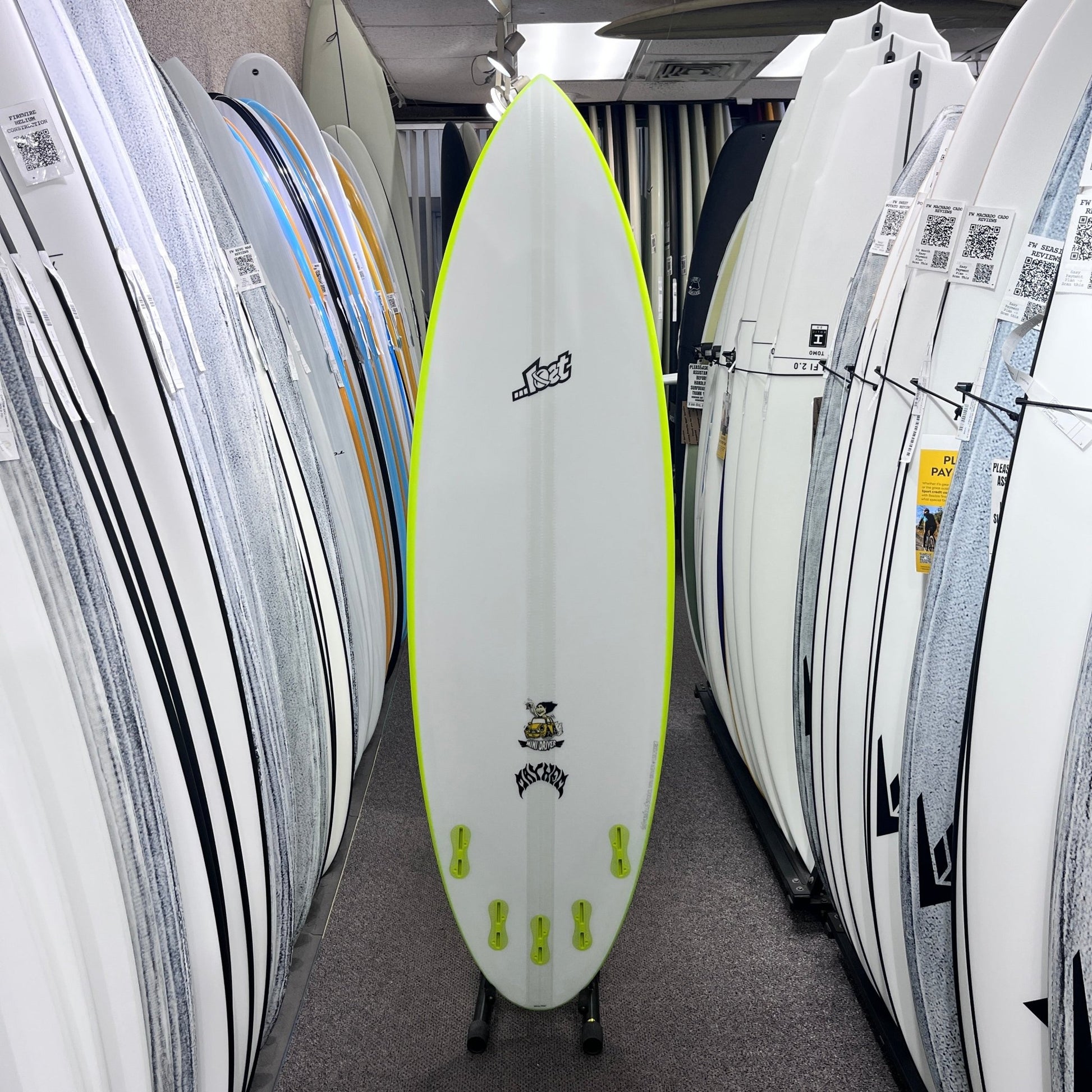 Lost Mini Driver Lightspeed II 5'10 FCS II surfboard, bottom