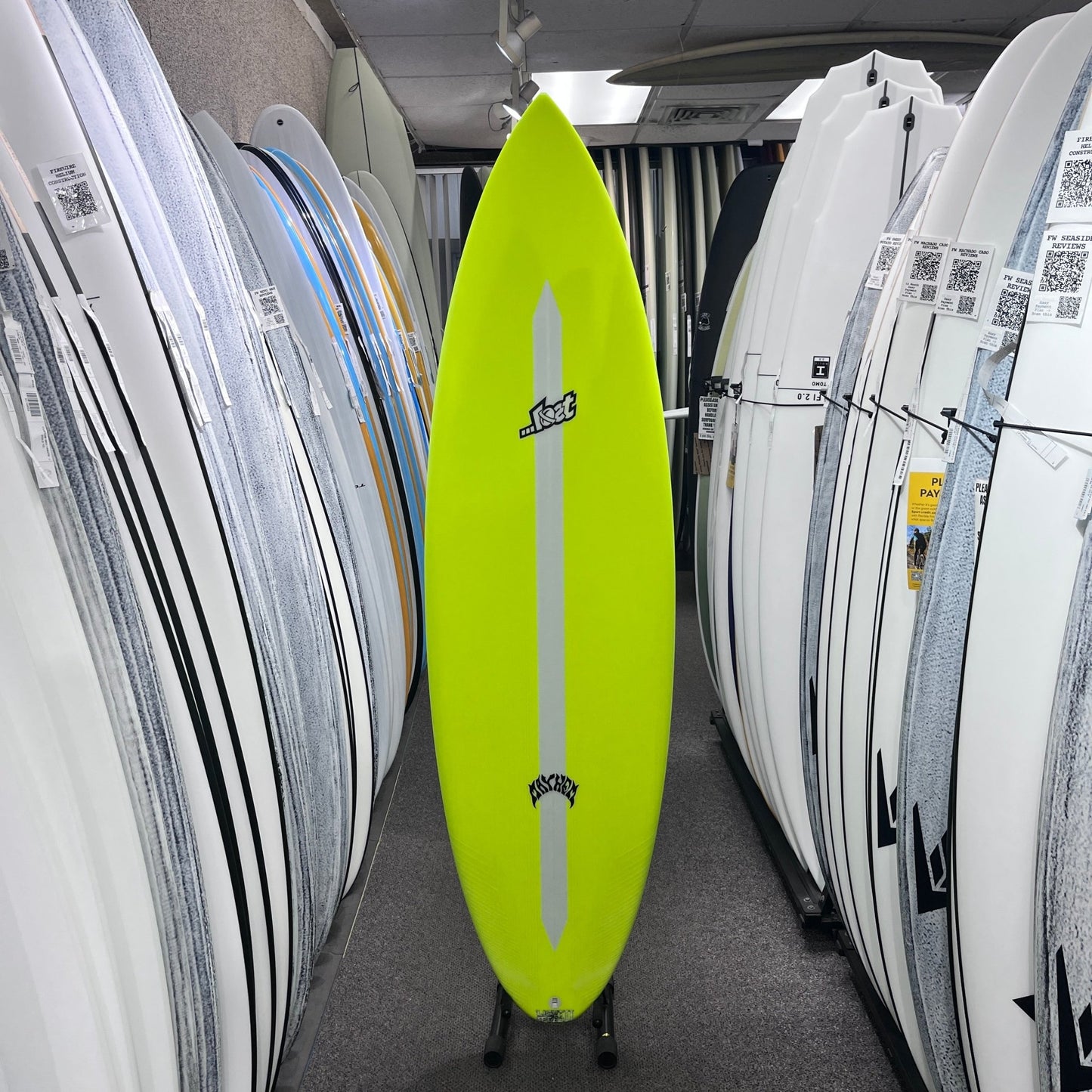 Lost Mini Driver Lightspeed II 5'10 FCS II surfboard, deck